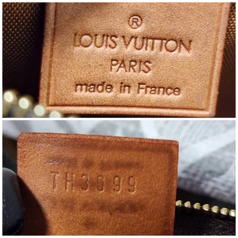 Authentic LOUIS VUITTON Monogram Mini Sac HL Boston Bag Brown